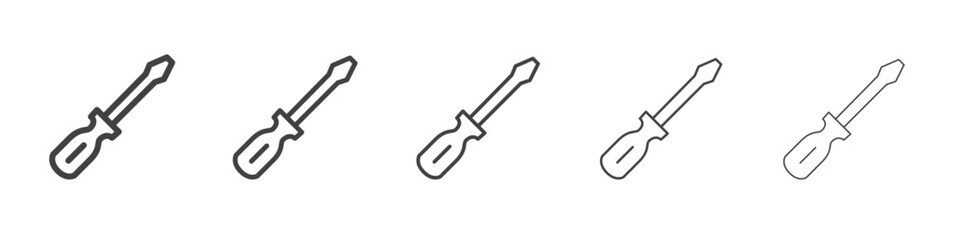 Screwdriver icon simple illustration logo art