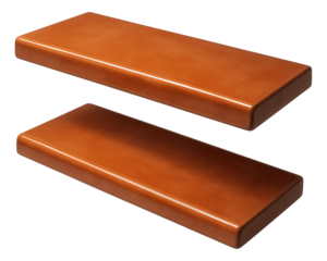 Ceramic tile exterior window sills, glazed for weather resistance, suitable for a tropical bungalow.