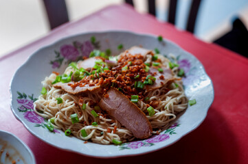 Mee Kampua (Foochow dry noodles). It's the true taste of Sibu, a small town in Sarawak, Malaysia. 