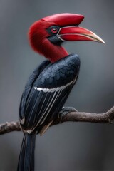 The bird species Aceros nipalensis, commonly referred to as the Rufous-necked Hornbill, inhabits West Bengal, India