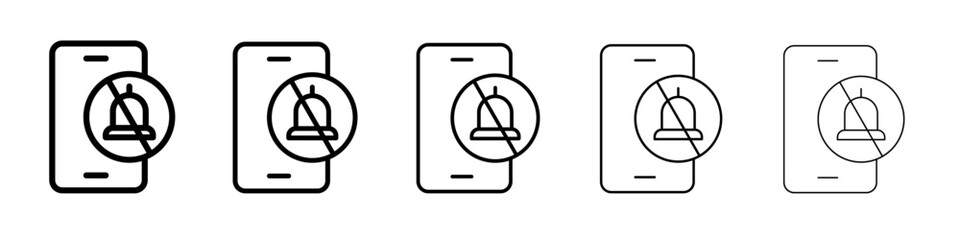 silent phone icon simple illustration logo art