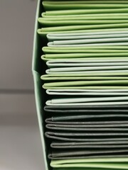 Close up of paper stack