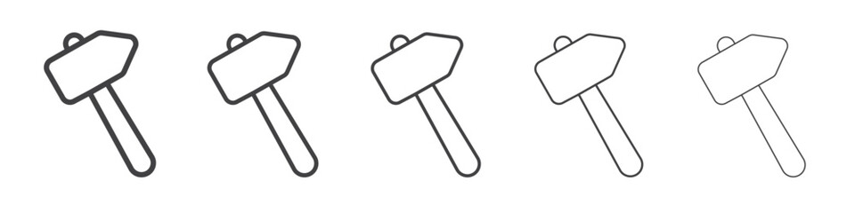 Sledgehammer tool icon simple illustration logo art