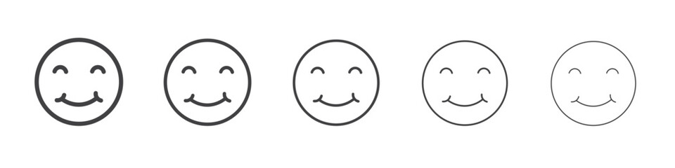 Smile icon simple illustration logo art