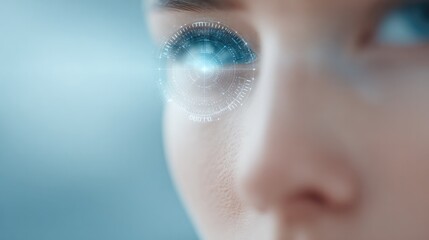 3d illustration displaying facial recognition technology emphasizing digital pathway linking unique facial elements