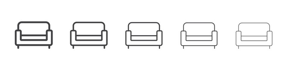 Sofa icon simple illustration logo art