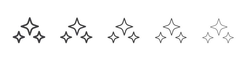 Sparkle stars icon simple illustration logo art