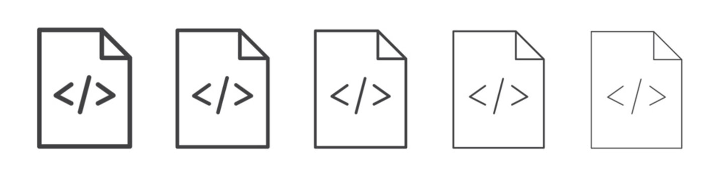 Source code icon simple illustration logo art