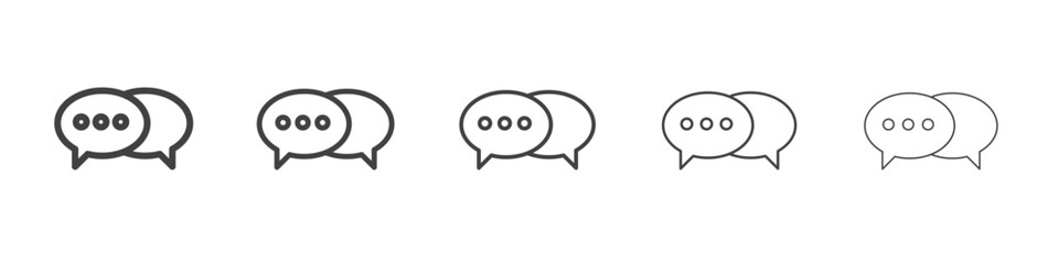 Speech balloons message icon simple illustration logo art