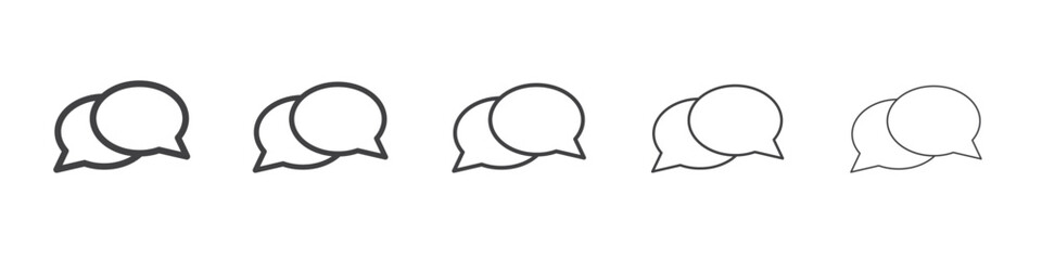 Speech bubbles icon simple illustration logo art
