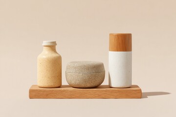 Naklejka premium collection of homemade eco-friendly products displayed on simple white table each piece reflecting dedication to sustainability