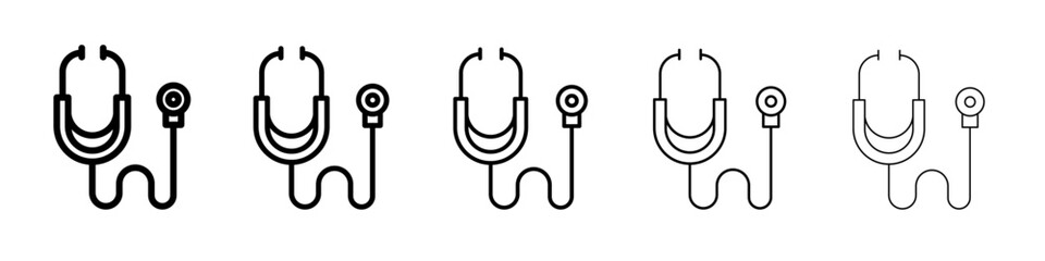 stethoscope icon simple illustration logo art