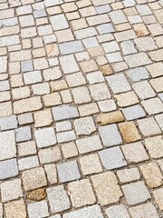 Background: colorful paving stone texture