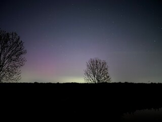 Northern lights over Munich due to an extreme geomagnetic storm on the night of May 11th to 12th, 2024