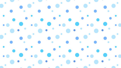 Seamless background illustration with light blue polka dots on white background