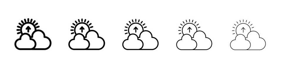 Sunrise icon simple illustration logo art