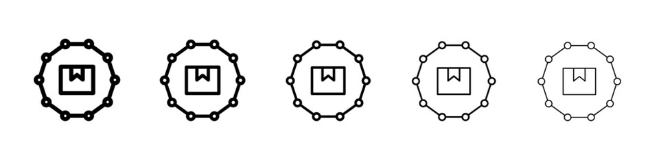 Supply chain process icon simple illustration logo art
