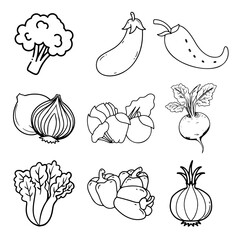 Vegetable Mix Vector Set 2