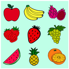 Fruit Mix Vector Set 5