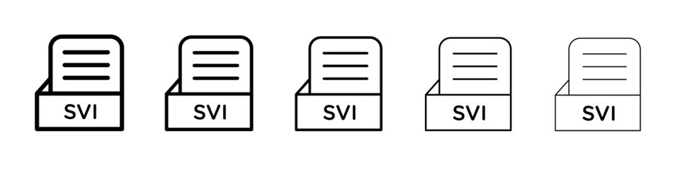 SVI File Document Icon simple illustration logo art