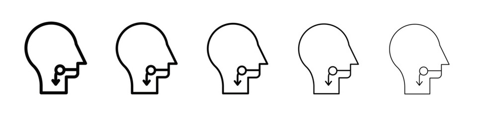Swallowing reflex icon simple illustration logo art