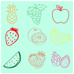 Fruit Mix Vector Set 4
