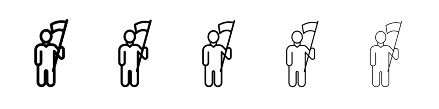 Surrender, capitulate, give up icon simple illustration logo art