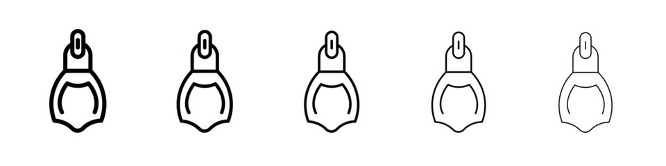 Swimming flippers icon simple illustration logo art © Horoskooppi