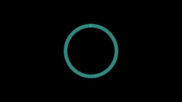 Circle percentage diagram (meter) interface (UI) or infographic - indicator of loading status. Loading indicator in the form of a pie chart, animation of the loading process