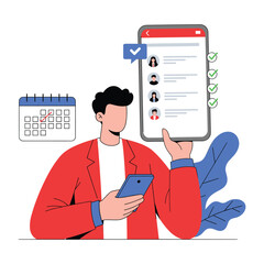 Man with To-Do List on Phone