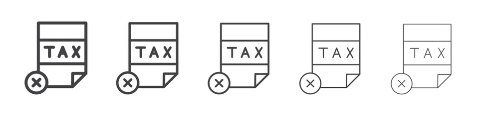 Tax Exempt icon simple illustration logo art