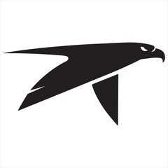 Minimal Falcon Logo Design,  Elegant Silhouette Style Vector Art for Bold Branding, Professional Identity, and Clean, Nature-Inspired Logo Concepts
