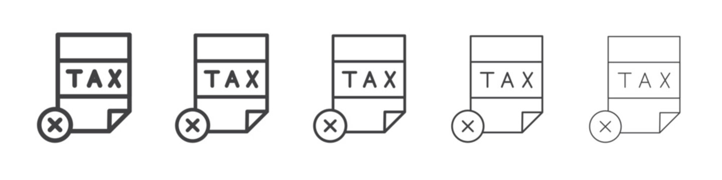 Tax Exempt icon simple illustration logo art