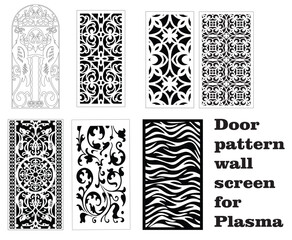 seamless pattern Laser cutting cnc Decorative screen grill ,door jali designs