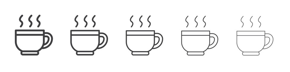 Tea cup line icon simple illustration logo art
