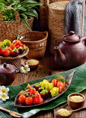 Luk chup, also spelled look choop, is a type of Thai dessert derived from marzipan, a recipe from Portugal, called massapão