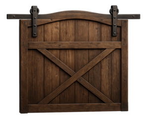 Sliding gate with a rustic design for a country house, using reclaimed wood for a natural, eco-friendly look.