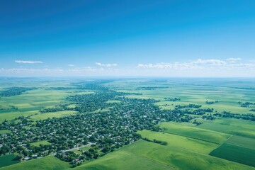 Fototapeta premium aerial drone view captures intricate layout of mini-farms showcasing diverse styles against landscape