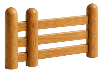 A low wooden border fence with rounded posts, perfect for delineating flower beds in a residential garden.