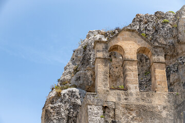 Stone Bell Gable Embedded in Rocky Cliffside