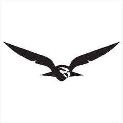 Minimal Falcon Logo Design,  Elegant Silhouette Style Vector Art for Bold Branding, Professional Identity, and Clean, Nature-Inspired Logo Concepts
