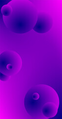Pink Purple Vertical Wallpaper with Spheres Vector illustration Gradient background abstract design