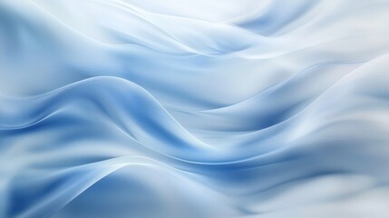 Abstract Blue Wave Serenity: A Calming Digital Artwork