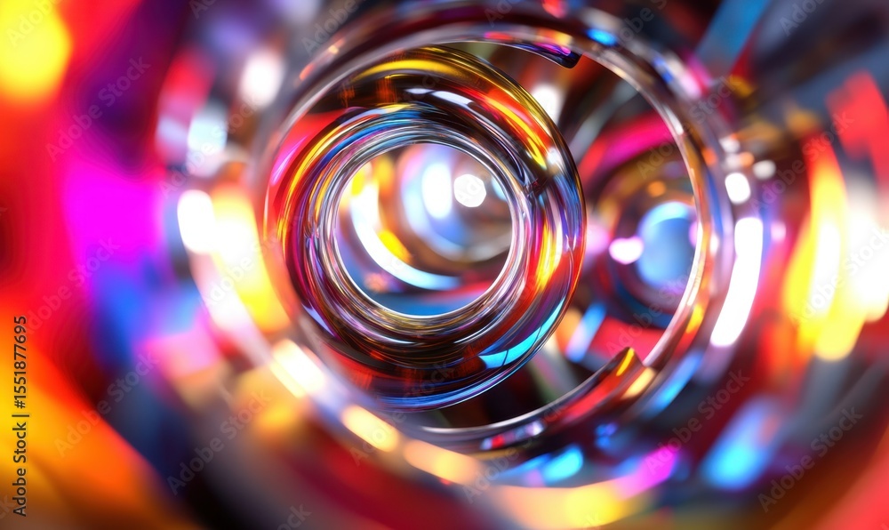 Aufkleber vibrant abstract spiral background with dynamic color and modern design
