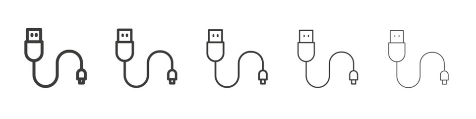 Usb cable icon simple illustration logo art