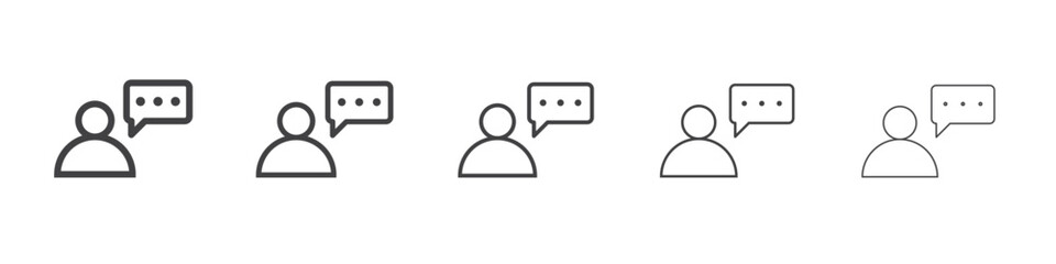 User speech bubble icon simple illustration logo art