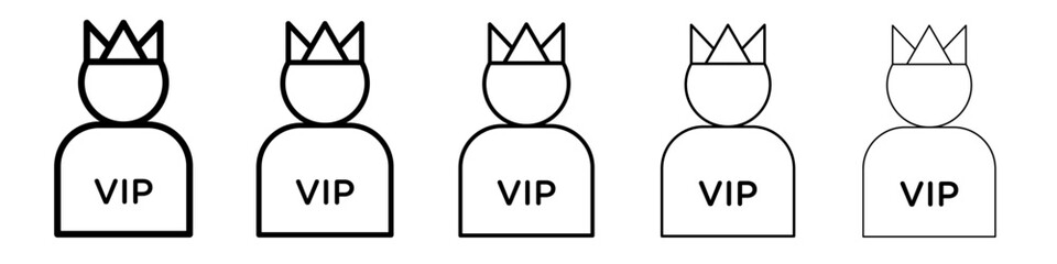 vip person icon simple illustration logo art