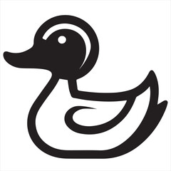 Minimal Duck Logo Design, Elegant Silhouette Style Vector Art for Modern Branding, Business Identity, and Clean, Nature-Inspired Logo Concepts
