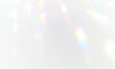 Optical prism reflection. Shine beam with rainbow flare, magic glow, and colorful sparkle. Transparent background for crystal light effect, jewelry, or fantasy filter overlay.