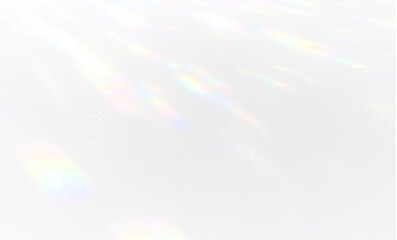 Optical prism reflection. Shine beam with rainbow flare, magic glow, and colorful sparkle. Transparent background for crystal light effect, jewelry, or fantasy filter overlay.